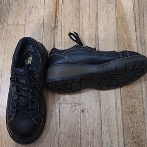 Dr. Martens Black Leather Platform Shoes
